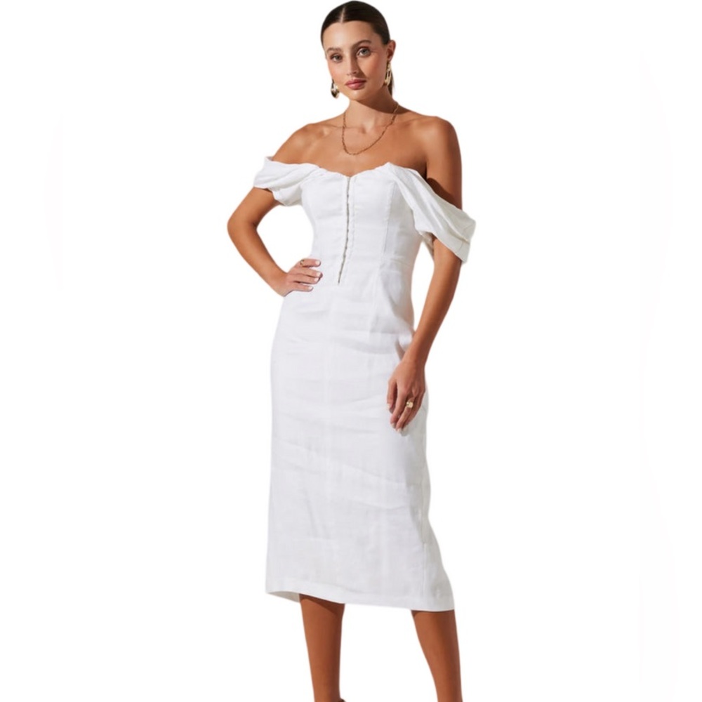 Elegant Off-Shoulder White Dress